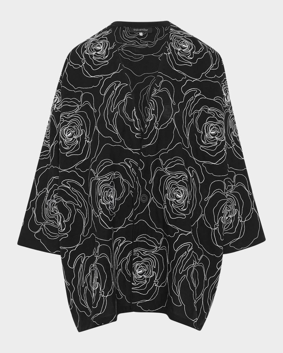 Wide A-Line V-Neck Jacket (Long Length)
